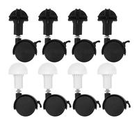 Yardenfun 8pcs Replacement Wheels for Pet Crate - Clip-On Castor Wheels for Cat Cage Hamster Or Rabbit Playpen - Swivel Casters with Lock Cage Accessories