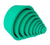 Yardenfun 9pcs Rubber Filter Cone Set with Elasticity and Tapered Collar Design for Chemistry Flask Filtration