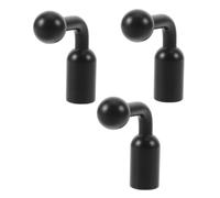 Yardenfun Adapter 3pcs 17mm Aluminum Alloy Black to Ball 1/4 Inch Female Thread Lightweight and High Strength Ball Joint Mount Adapter and LED Lights Microphone Stands Modern Studios