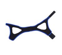 Yardenfun Adjustable Anti-Snore Jaw Strap Chin Device for Sleep Breathable Neoprene Triangle Chin Support Belt for Mouth Breathers Soft Stretchable Snoring Aid in Black and Blue