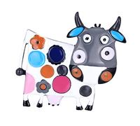 Yardenfun Alloy Brooch Cartoon Cow Brooch Drop Oil Collar Button for Women Animal Cute Cow Accessories for Collar Button