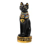 Yardenfun Ancient Egyptian Cat Statue Resin Figurine Chic Home Decor Ornament for Living Office Teens Stable Craftsmanship Decorative