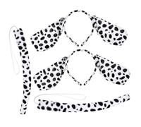Yardenfun Animal Cosplay Set Dalmatian Dog Ears Headband and Tail Prop for Kids Stage Performance Costume Party Accessories