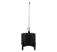 Yardenfun Anti-Ash Incense Burner: Black Cast Iron Burning Tray, Safe Incense Stick Holder with Stable Four-Leg Base and Clip, Perfect for House Scent Decoration