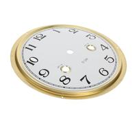 Yardenfun Arabic Numeral Clock Face Round Zinc Alloy Dial Replacement Clock Part DIY Craft Kit Compatible with Multiple Brands Use