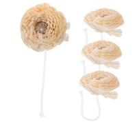 Yardenfun Aromatherapy Dried Flowers 4Pcs Flower Diffusers for Essential Oils Home Office Desk Bathroom Decor Diy Craft Small Flower Oil Diffuser