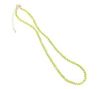 Yardenfun Avocado Green Beaded Necklace for Women Bohemian Vintage Style Jewelry Lightweight Skin Friendly Accessory for Daily Wear and Parties