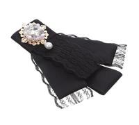 Yardenfun Baroque Rhinestone Bow Brooch Pin with Faux Pearl and Lace Bowknot Elegant Pre Tied Accessory for Womens Clothing Bags and Lolita Fashion Vintage Style Multi Use Lapel Pin