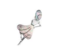 Yardenfun Beauty Girl Shaped Brooch Delicate Shell Design Corsage for Women and Multi Purpose Pendant and Breastpin Light Color Creative Accessory for Outfits