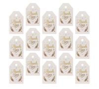 Yardenfun Biscuits Tags Wrapping Box Tags 100Pcs Gold-Stamped Thank You Cards for Wedding Keepsake