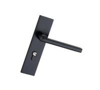 Yardenfun Black Space Aluminum European Style Door Lock Safety Latch for Bathroom Bedroom Ergonomic Rotating Knob Anti-Rust Easy Installation
