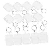 Yardenfun Blank Insert Photo Frame Keyring Keychain Key Holder 100pcs DIY Split Ring Keychain Photo