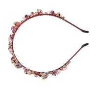 Yardenfun Bling Baroque Crystal Headband for Weddings Elegant Bridal Hair Hoop with Shimmering Crystals Romantic Party and Everyday Hair Accessory for Women