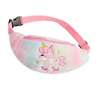 Yardenfun Boy Girl Plush Unicorn Fanny Pack Adorable Waist Bag for Girls Running Travel and Daily Use Cartoon Design for Little Princesses