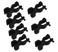 Yardenfun Cane Holder and Comfortable Touch 7pcs Black Plastic Crutch and Umbrella Clamp with Easy Installation for Wheelchair and Walker Attachments for Seniors Outdoors and Home Use