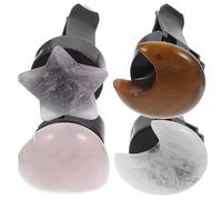 Yardenfun Car Air Freshener Crystal Vent Clips 4pcs - Natural Stone Shapes with Fragrance Diffusion for Vehicle Cabin