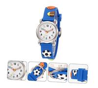 Yardenfun Cartoon Football Pattern Wristwatch for Boys and Girls Material Roman Numbers Teaching Tool for Boys and Girls Fashionable