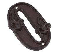 Yardenfun Cast Iron Door Number Rustic Metal House Sign with Matching Screws for Easy Installation Unique Uneven Surface Decorative Address Plaque for Home Office Apartment Outdoor Use