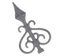 Yardenfun Cast Iron Fence Finial 170Mm Pointed Iron Post Cap for Garden, Yard and Gate Decorations, Solderable European Style Metal Fence Topper