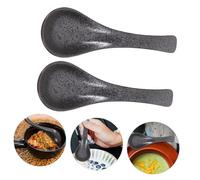 Yardenfun Ceramic Asian Soup Spoon Retro Japanese Kitchen Utensil Porcelain Ramen Wonton Serving Tool for Soup Dessert Tea Traditional Design