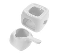 Yardenfun Ceramic Tea Light Wax Burner for Aroma Diffuser Use in Spas and Professional Settings White Aroma Candle Warmer with Versatile Application