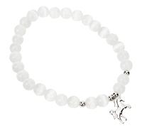 Yardenfun Charm Bracelet for Teen Girls Opal Beaded Unicorn Pendant Stylish Jewelry for Her