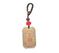 Yardenfun Chinese Feng Shui Taisui Pendant Keychain Brass Amulet for Wealth Protection Car Bag Decoration Lucky Auspicious Hanging Ornament for Year Blessing