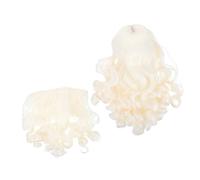 Yardenfun Christmas Santa Claus Cosplay Kit Soft White Wig and Mustache Elastic Band Festive Party Costume Props for Men