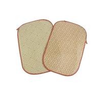 Yardenfun Cooling Pad Made of Natural Grass and Rattan 2pcs Soft Grass Mat Bedding Safe to Eat and Comfortable for Summer Use Random Color for Rabbit and Small Animals