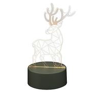 Yardenfun Creative Deer Night Light Decorative LED Desk Lamp for Bedroom Warm Atmosphere USB Battery Powered Christmas Ornament