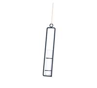 Yardenfun Creative Wall Mounted Iron Art Flower Pot Transparent Glass Hanging Test Tube Vase with Hemp Rope for Hydroponic Planting Home Decor