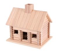 Yardenfun Creative Wooden Bird Nest Ornament for Home Decor Natural Wood Birdhouse for Birds Garden Decoration Comfortable Hut for Canary Parrot Practical Design