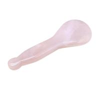 Yardenfun Crystal Jade Massage Scraping Board with Long Thickened Handle for Face Neck Shoulder Foot Massage Natural Pink Jade Stone Spa Acupuncture Therapy Tool for Skin Care and Beauty