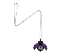 Yardenfun Cute Ladybug Pocket Watch Pendant Necklace Vintage Quartz Charm for Handbags and Everyday Accessories Small Size Red and Dark Color