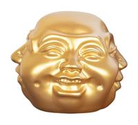 Yardenfun Delicate Four Faced Buddha Head Statue Symbolic Home Decor for Joy Anger Sorrow and Happiness Elegant Resin Ornament for Living Room and Office Aesthetic