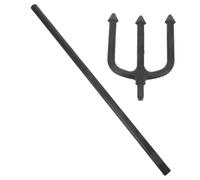 Yardenfun Devil Fork Halloween Pitch Fork Prop Black Trident Party Demon Decoration Cosplay Costume Accessory for Halloween Events