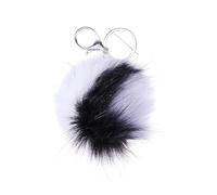 Yardenfun Diy Accessory Pom Pom Keychain in Faux Fur Ball 12cm Keyring for Ladies