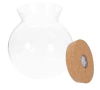 Yardenfun DIY Micro Landscape Bottle with LED White Light, Glass Mini Aquarium Fish Tank, Creative Eco Glass Vase for Aquatic Pets and Moss Gardening