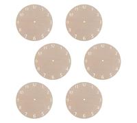 Yardenfun DIY Round Wooden Clock Faces 6pcs Blank Dial Discs 23cm for Cozy Office and DIY Use