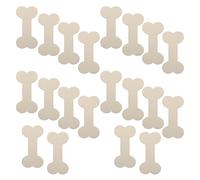 Yardenfun Dog Bone Mould and Removable Features Wooden Cutouts 20pcs with Blank Surface Multifunction Wooden Tag for DIY Wood Adornments and Decorative Use in Churches and Schools