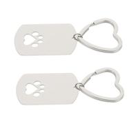 Yardenfun Dog Id Tag Memorial Paw Print Keychain for Dogs Stainless Pet Jewelry Lover Present
