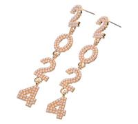 Yardenfun Drop Earrings Women Aesthetic Fashion Earrings Decorative Number Zinc Alloy for Party