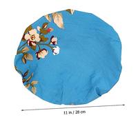 Yardenfun Elastic Small Round Stool Cover Blue Fabric Seat Cushion Protector Washable Spandex Polyester for Bar Cafe Office Home Chair