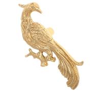 Yardenfun Elegant Brass Bird Cabinet Knobs Phoenix Animal Pull Handles Decorative Furniture Hardware for Cupboards Wine and Shoe Cabinets