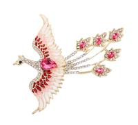 Yardenfun Elegant Brooch Pin Fashionable Rhinestone Bird Accessory for Women Wedding Holiday Suit Decoration