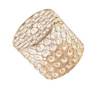 Yardenfun Elegant Gold Plated Crystal Tissue Box Holder Napkin Dispenser Cover for Home Office Bathroom Compact Design Suitable for Desk Nightstand Hotel and Decorative Paper Towel Organizer