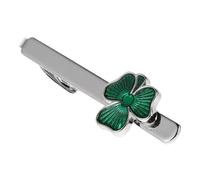 Yardenfun Elegant Metal Decorative Shamrock Tie Clip for Men Irish Gifts St Patrick's Day Prop Men's Accessories Jewelry