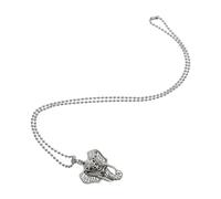 Yardenfun Elephant Aromatherapy Necklace Volcanic Lava Rock Essential Oil Diffuser Pendant Choker for Women Ethnic Style Jewelry Refill Pads