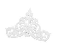 Yardenfun European Style Decorative Ceiling Medallion Unpainted Center Onlays for Door Cabinet Wall Ceiling Light Fixtures Easy to Install Craft Project Accent with Plaster Look for Elegant