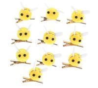 Yardenfun Fabric Bee Hair Clips for Women and Girls, Mini Hollow Out French Barrettes, Small Sparkly Bee Hair Accessories for Spring Party and Daily Wear